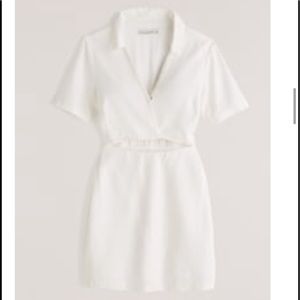 Abercrombie Linen Blend Cut Out Shirt Dress